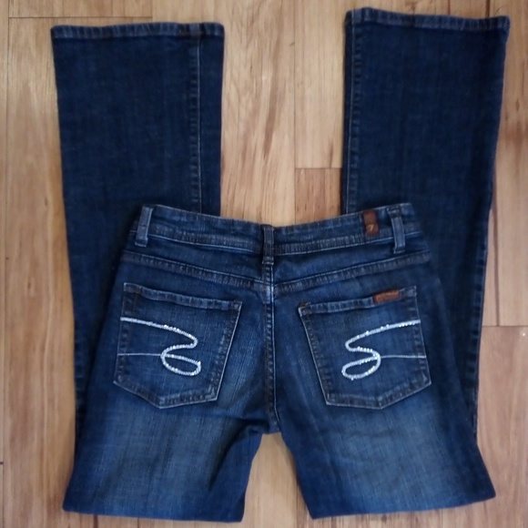 7 For All Mankind Denim - 7 for All Mankind Flare Silver Stitch Pocket Jean